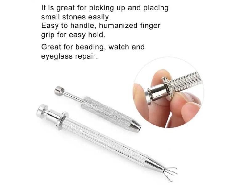 4 Claws Beads Holder Pick-up Tool Diamond Gems Prong Holder Tweezer Catcher Carousel 2