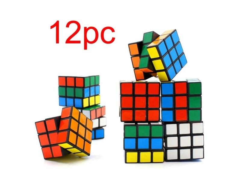 12PC Child Magic Cubes 3CM Twist Puzzle Speed Classic Plastic Toys Learning Carousel 1