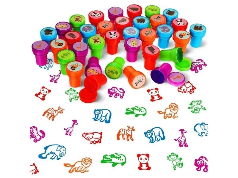 10pcs Assorted Kids Self Ink Stamps For Scrapbooking DIY Carousel 2