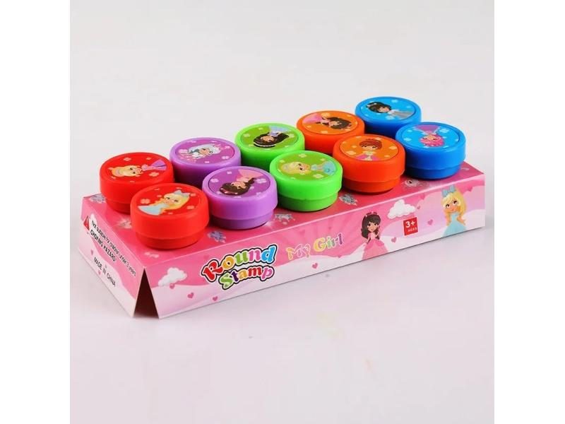 10pcs Assorted Kids Self Ink Stamps For Scrapbooking DIY Carousel 1