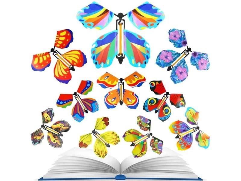 Magic Flying Butterfly Fairy Flying Toys Wind Up Butterfly Toys Decoration For Carousel 2