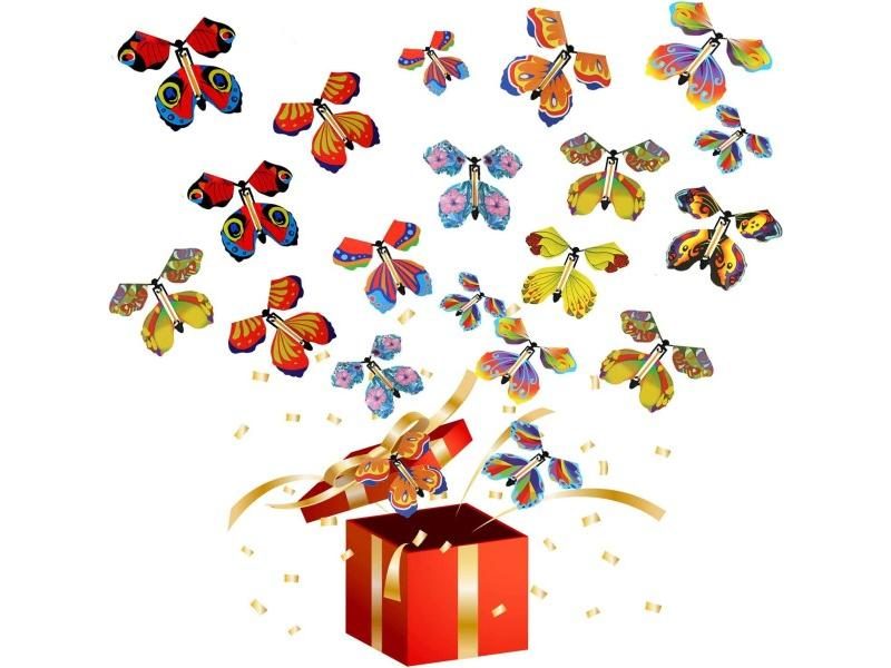Magic Flying Butterfly Fairy Flying Toy Winding Rubber Band Electric Butterfly Carousel 1