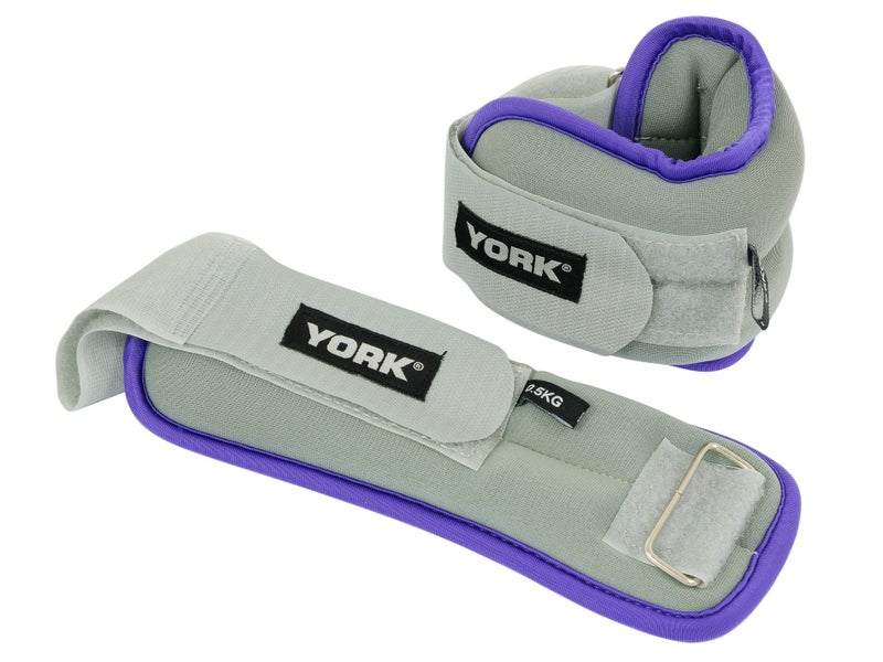 YORK 0.5kg Ankle / Wrist Weights x2 | Cardio & Tone Fitness Training Carousel 1