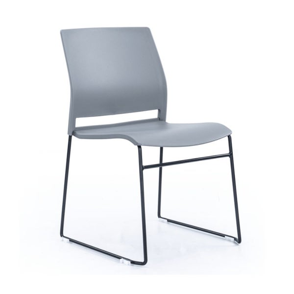 Soho Visitor & Conference Chair, Stacking Chair, Black Frame, Grey Seat (Asse... Carousel 1