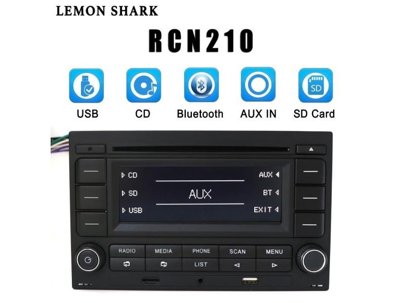 LEMON SHARK Car Radio RCN210 CD Player Bluetooth-compatibl USB MP3 AUX 9N Carousel 1