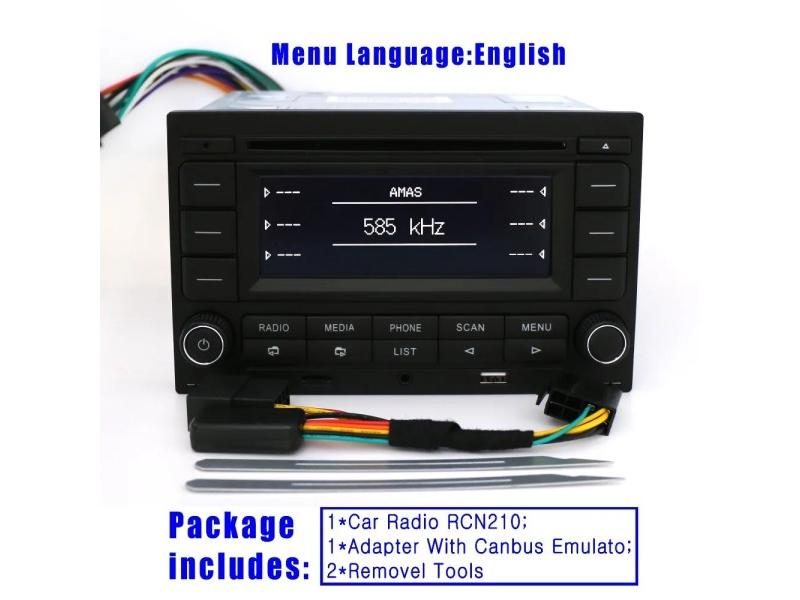 LEMON SHARK Car Radio RCN210 CD Player Bluetooth-compatibl USB MP3 AUX 9N Carousel 2