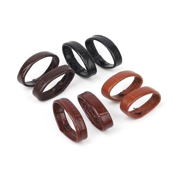 Pair of Leather Watch Strap Band Keepers Loops Compatible with the Xiaomi Ama... Carousel 2