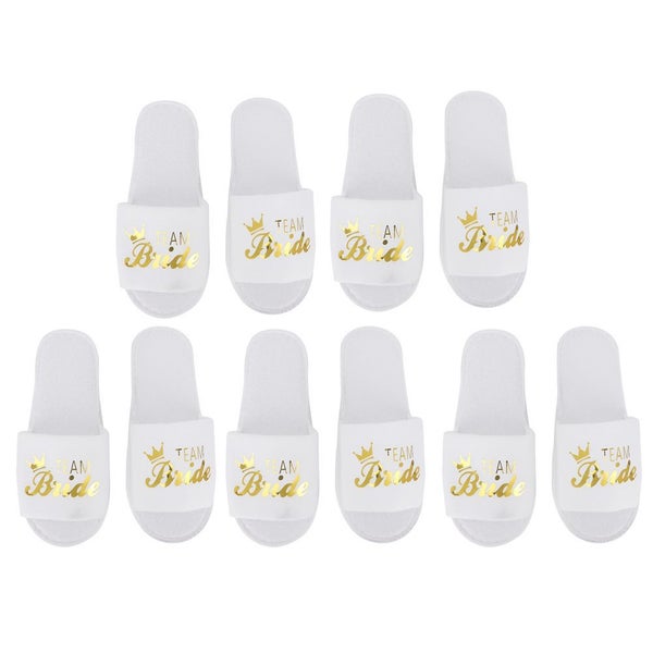 5 Pair Letters Print Disposable Slippers for Hotel Wedding Party Shooting Props Carousel 3