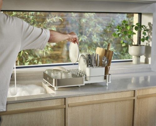 Extend Dish Rack Stainless Steel Stone - Joseph Joseph Carousel 6