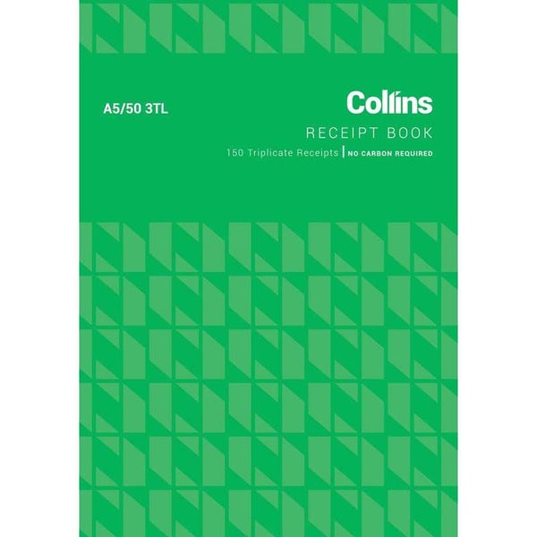 Collins A5/50 3TL Receipt Book Carousel 1