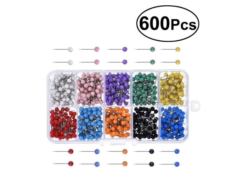 500pcs Push Pin World Map DIY Wall Fixing Accessory Paper Pin Round Push Pin Carousel 1