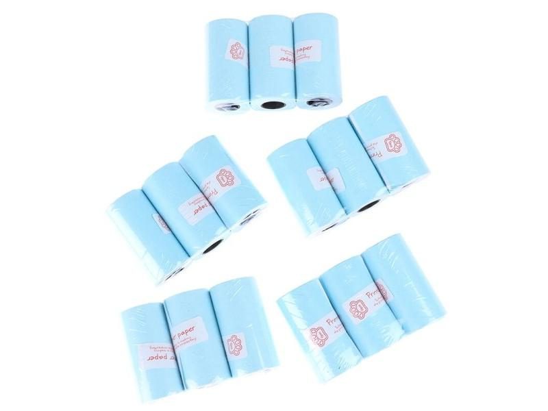 3 Roll Printable 57*30mm Direct Thermal Sticker Paper For PeriPage Pocket Carousel 1