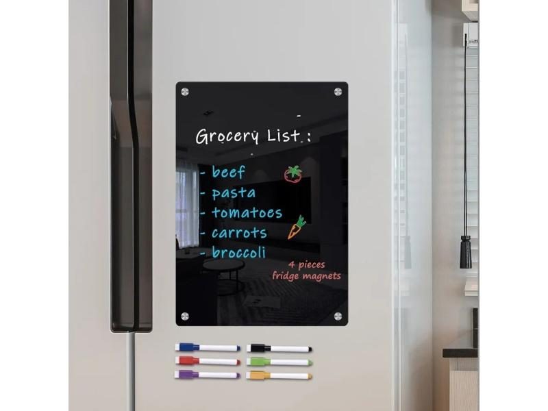 A3 A4 Magnetic Kitchen Black Boards Fridge Magnets Dry Wipe Note Board Marker Carousel 2