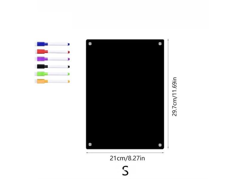 A3 A4 Magnetic Kitchen Black Boards Fridge Magnets Dry Wipe Note Board Marker Carousel 1
