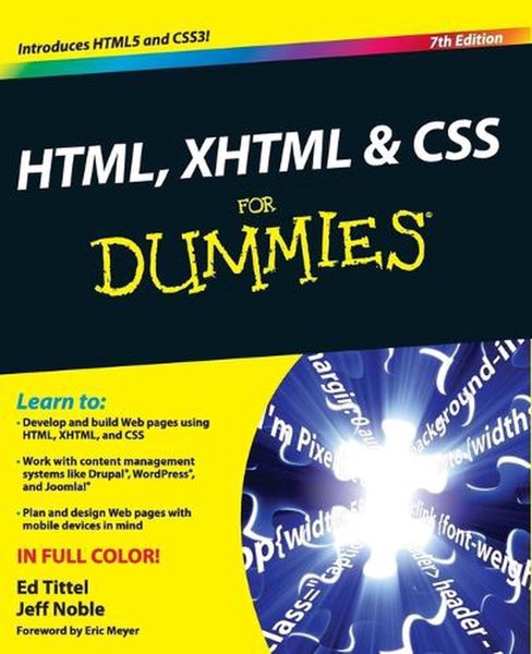HTML, XHTML and CSS For Dummies by Ed Tittel - Paperback Carousel 1