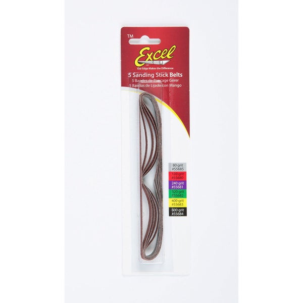 EXCEL 55679 5 Assorted Sanding Belts Carousel 1