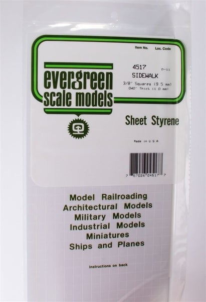 EVERGREEN SCALE MODELS 4517 Sidewalk 3/8 Carousel 1