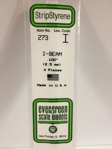 Evergreen 273 2.5mm (.100") I-Beam Polystyrene Carousel 1