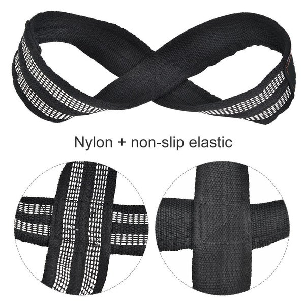 Figure 8 Weight Lifting Straps Dead Lift Wrist Strap for Pull-ups Bar Fitness Carousel 3