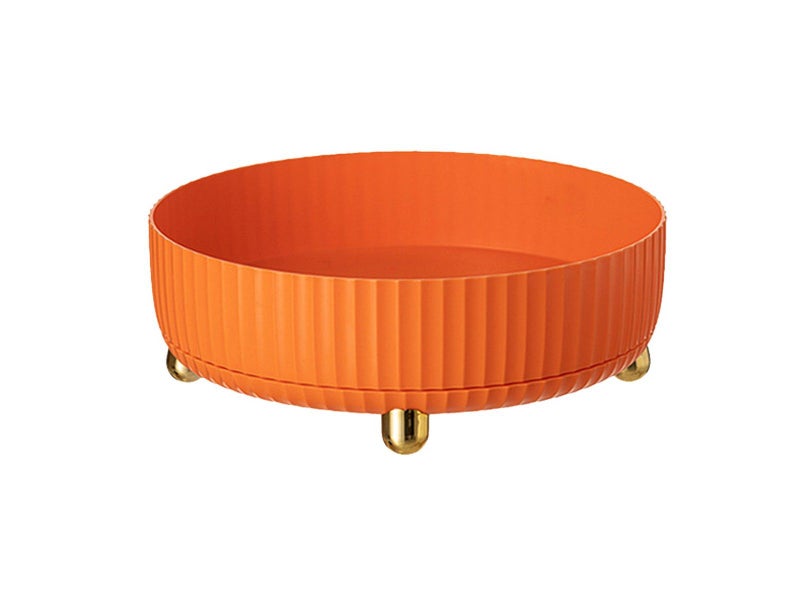 Kitchen Storage Multifunctional 360 degree Rotating Rack Seasoning Box - Orange Carousel 2