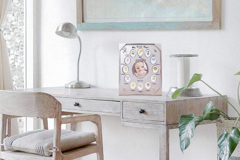 Baby's First Year Picture Photo Frame Baby Month Photo Frame - Silver Carousel 2
