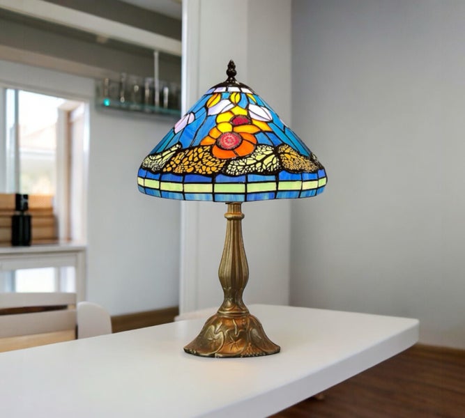 12” Tiffany Table Lamp (30cm Shade) New Design Carousel 2