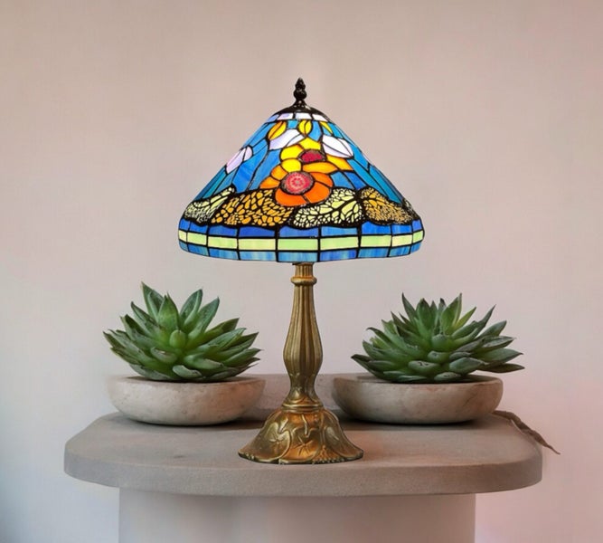 12” Tiffany Table Lamp (30cm Shade) New Design Carousel 1
