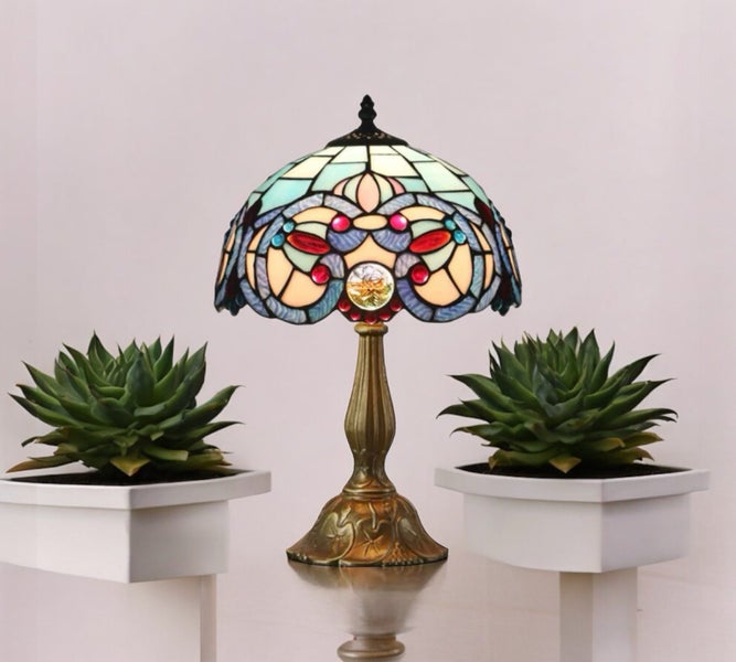 New Design Handmade Tiffany Table Lamp Carousel 1