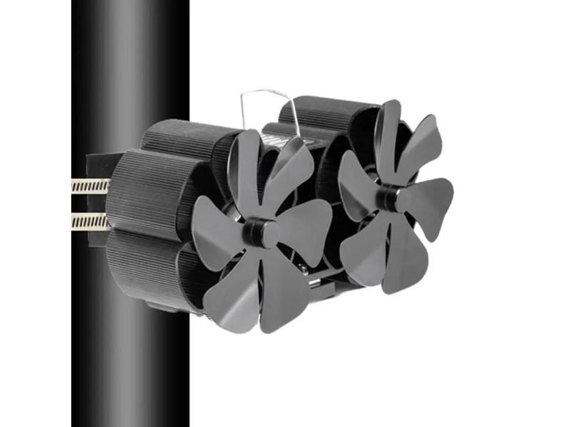 12 Blade Fireplace Fan Heat Powered Eco Quiet Efficient Heat Distribution Carousel 1