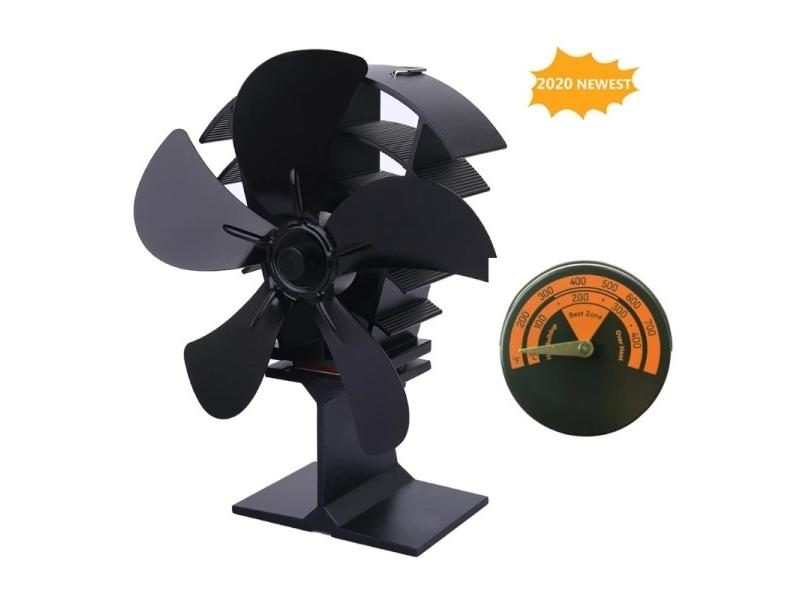 Magnetic Fireplace Fan Stove Thermometer For Log Wood Burner K9FA Carousel 2