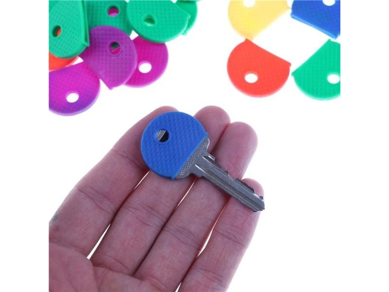 10pcs Key Covers Topper Keyring Fashion Hollow Multi Color Rubber Soft Key Carousel 2