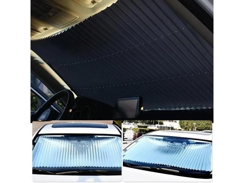 Retractable Windshield Sun Shade For Car Sun Visor Protector Blocks 99% UV Rays Carousel 2