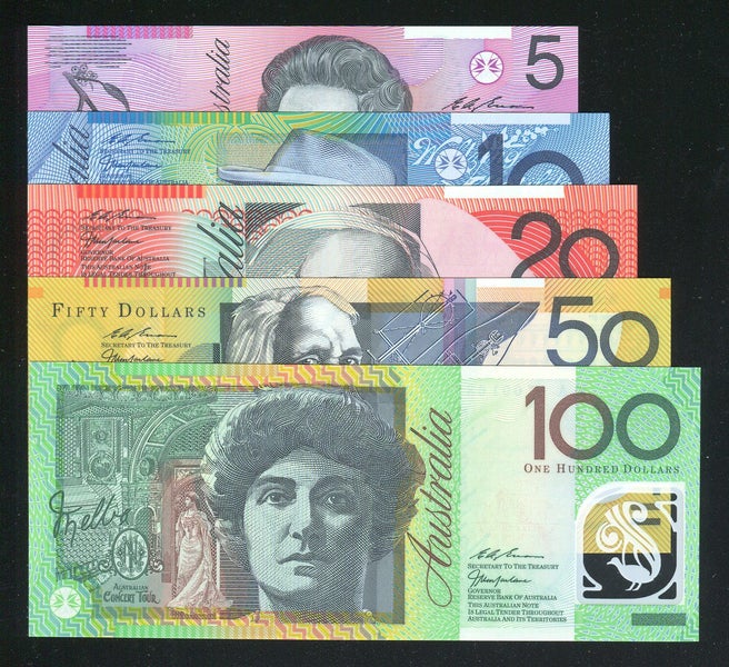 Australia - 1997 - AA Prefix - $5 $10 $20 $50 $100 - Matched Set 001682 Carousel 2