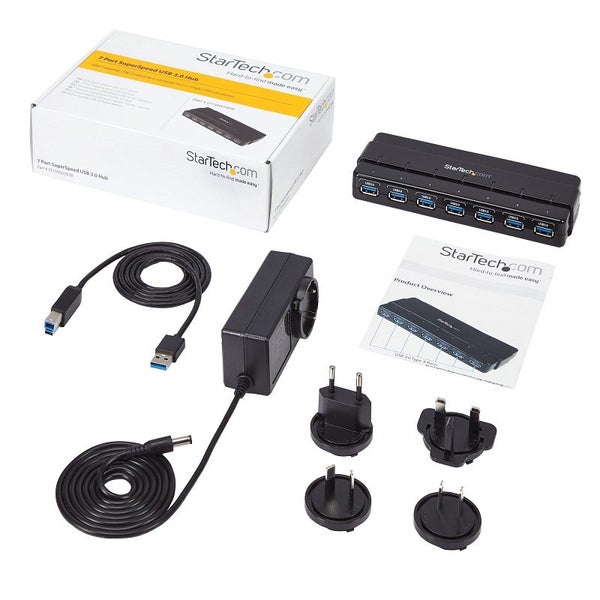 StarTech.com ST7300USB3B 7-Port USB 3.0 Hub with Single USB Carousel 5