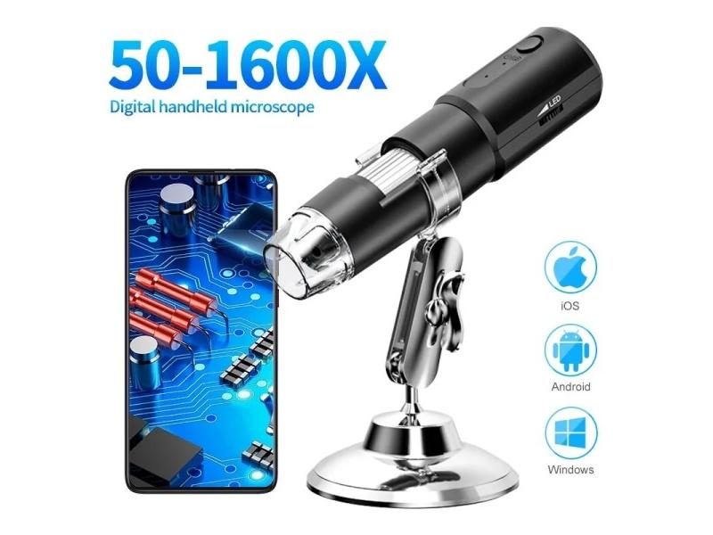 Wifi Digital Microscope 50X-1600X Magnification Handheld Microscope With Carousel 1