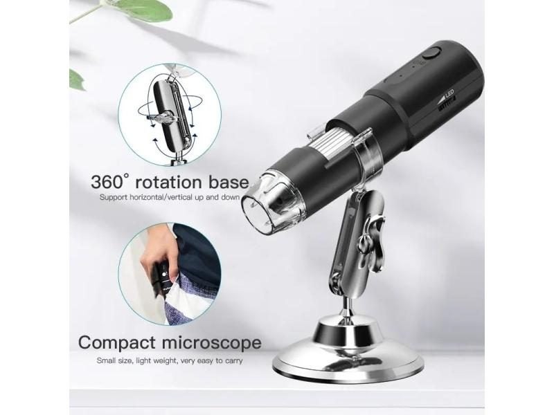 Wifi Digital Microscope 50X-1600X Magnification Handheld Microscope With Carousel 1