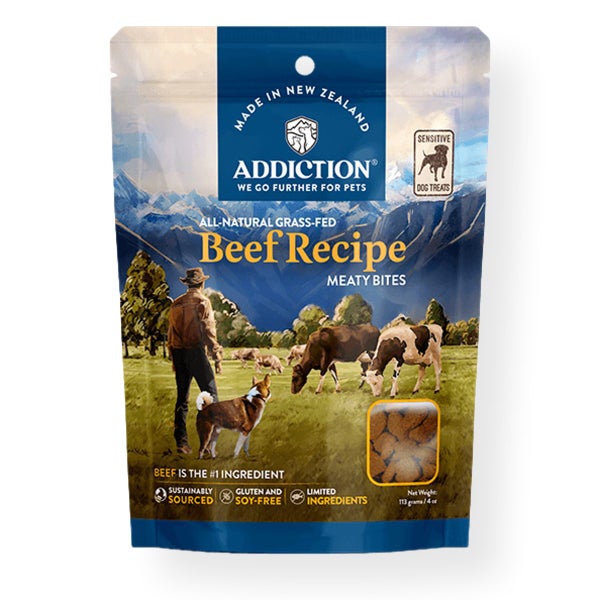 Addiction Meaty Bites Beef Dog Treats Carousel 1