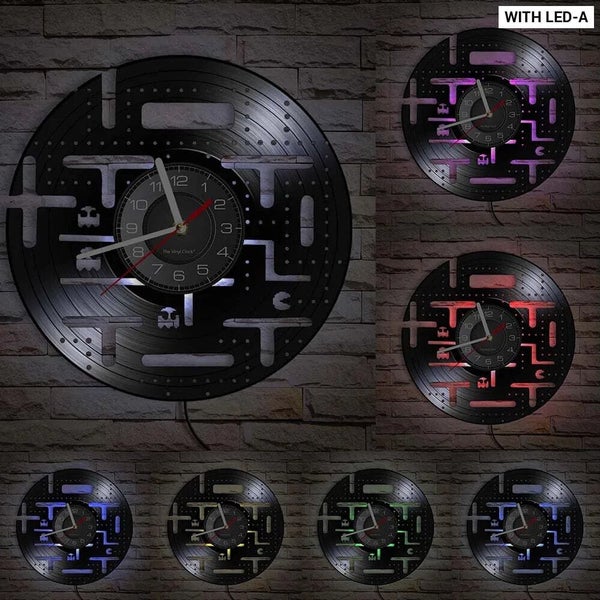 Retro Vinyl Record Wall Clock for Gamer Room Decor Carousel 1