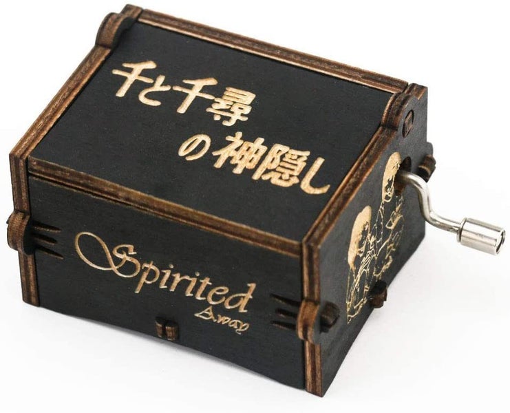 Spirit Away Music Box Hand Crank Carved Wooden Musical Box Carousel 1