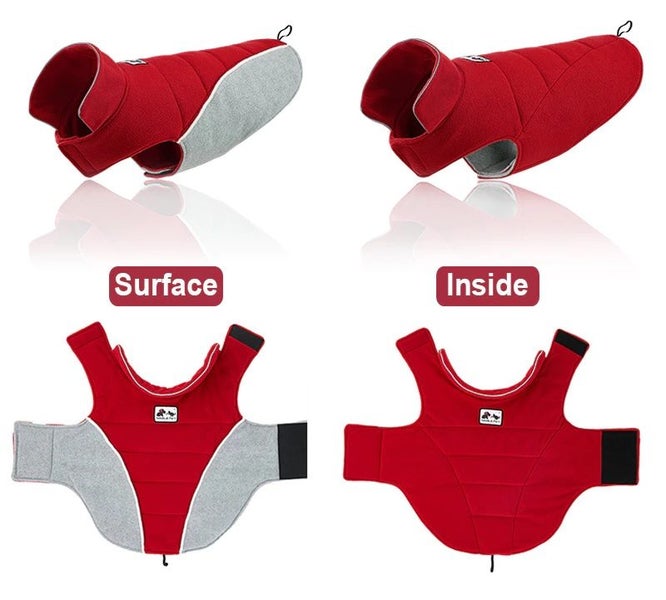 Thick Soft Warm Winter Reflective Fleece Coat For Small Large Dogs - XL PURPLE Carousel 2