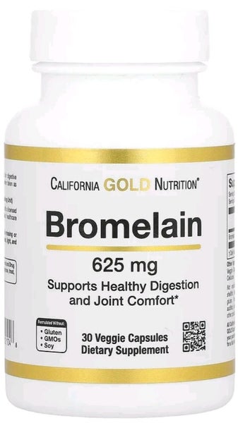 (SALE)BROMELAIN 625 MG, 30 Veggie Capsules E0126 Carousel 1