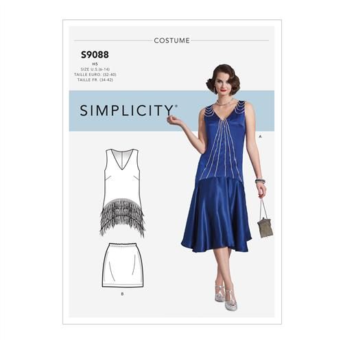 Simplicity Pattern 9088 Misses' Flapper Costumes R5 (14-16-18-20-22) Carousel 1