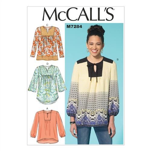 McCalls Pattern 7284 Misses' Tops LRG-XLG-XXL Carousel 1
