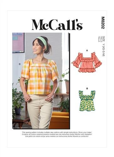 McCalls Pattern 8202 Misses' Tops ZZ (L-XL-XXL) Carousel 1