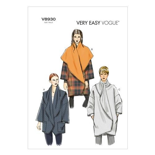 Vogue Pattern 8930 Misses' Jacket V8930 LRG-XLG-XXL Carousel 1