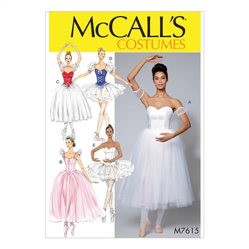 McCalls Pattern 7615 Misses' ballet Costumes with Fitted Carousel 1