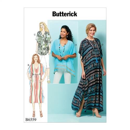 Butterick Pattern 6559 Misses' Top Tunic and Caftan L-XL-XXL Carousel 1