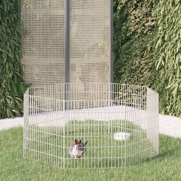 8-panel Rabbit Cage 54x60 Cm Galvanised Iron Oiopia Carousel 1