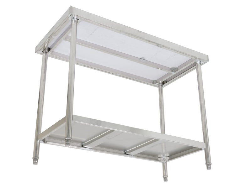 1.2m x 60cm Stainless Steel Commercial Work Bench Counter Top with Lower Shelf Carousel 3