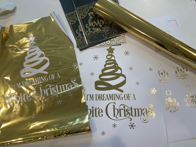 HEAT TRANSFER - HOT PRESS METALLIC FOIL ROLL $5 & $10 RESERVE SALE ON FOIL Carousel 10